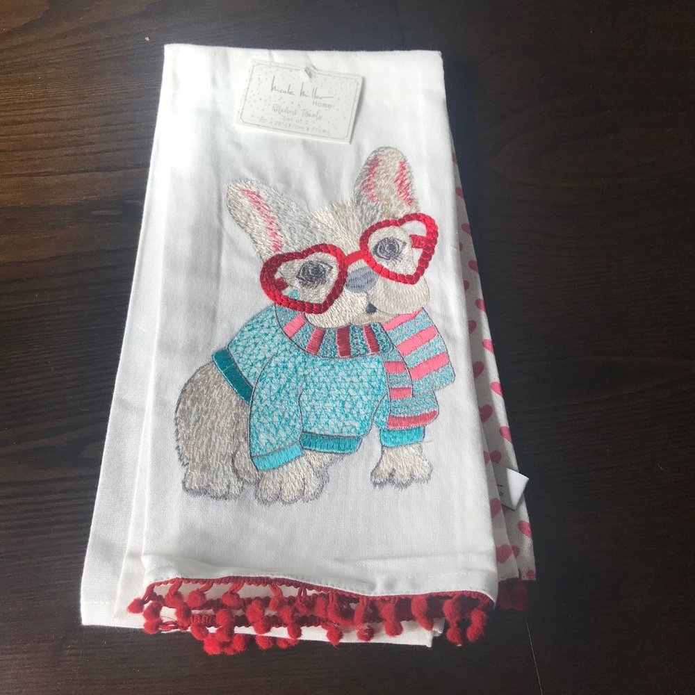 Nicole Miller Valentine's Doggy Kitchen Towel